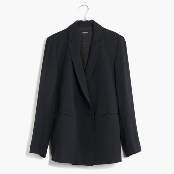Madewell Lycee Drapey Boyfriend Blazer in Black - Picture 5 of 13